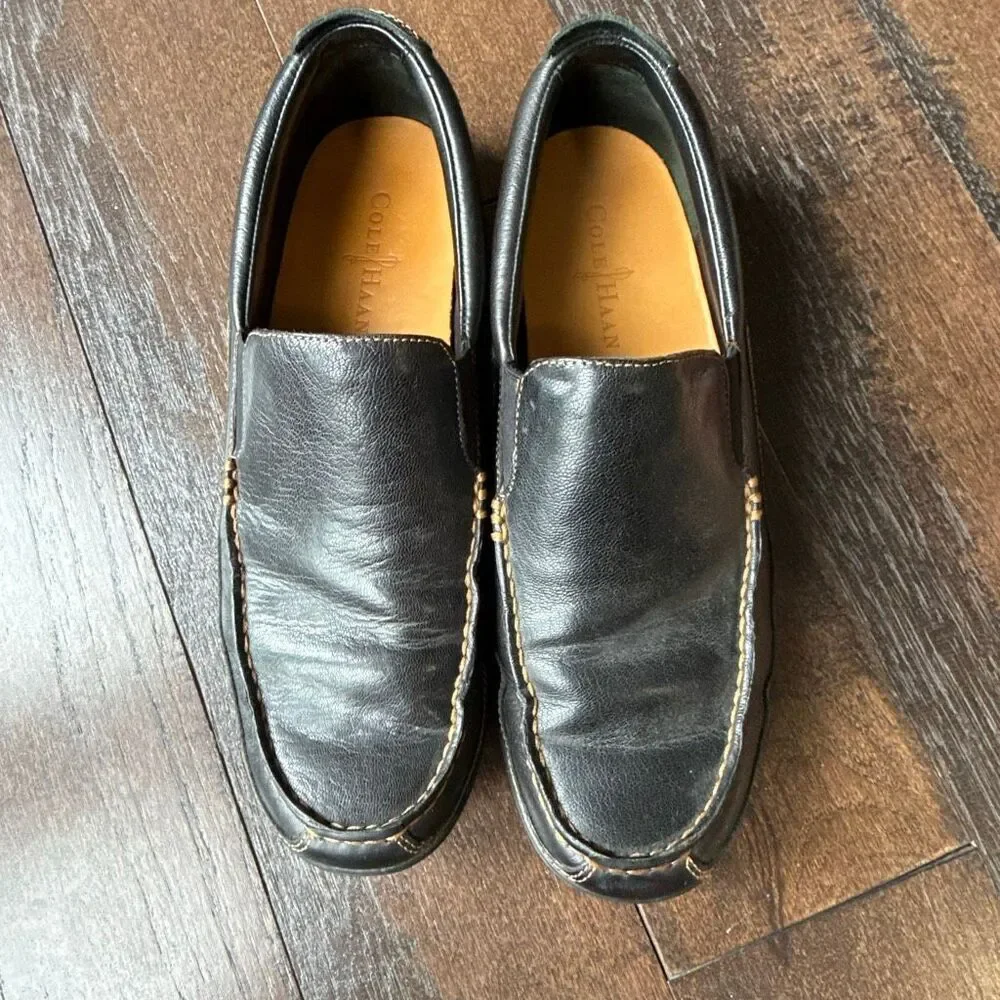 Cole Haan men’s Tucker venetian loafers brown leather slip on size 10 casual com